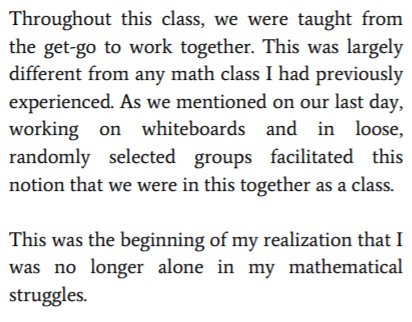 JudytaLarsen's tweet image. A wonderful tribute to the #thinkingclassroom by one of my students, who reveals her transformation in mathematical affect.
#iteachmath