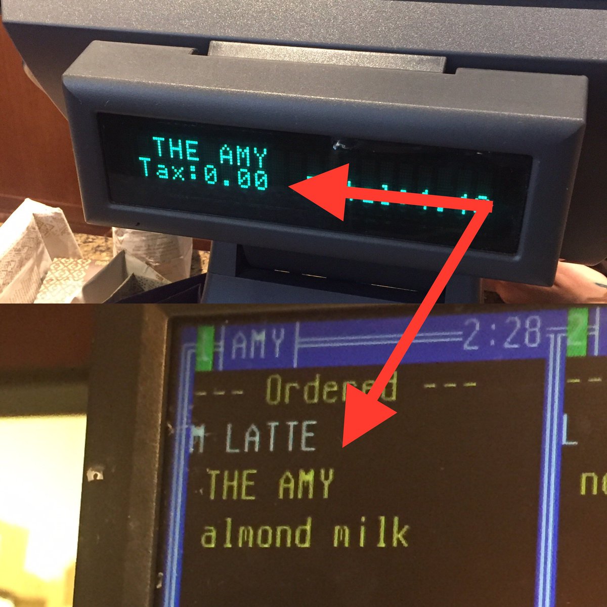 amyblaschka's tweet photo. When your local @peetscoffee renames your usual drink...and everyone knows what that means. https://t.co/CFUwv6WC82 ☕️#TheAmy #Branding #CX https://t.co/e8y3dq35oc