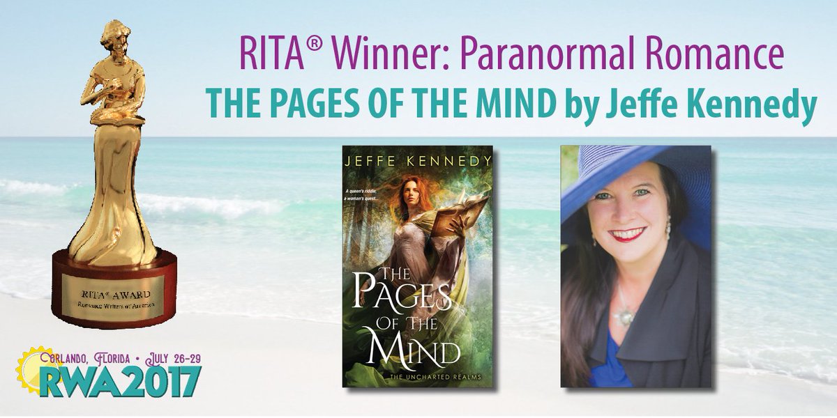 romancewriters's tweet photo. 2017 RITA Winner, Paranormal Romance: THE PAGES OF THE MIND by Jeffe Kennedy #RWA17 #RITAGH https://t.co/N5OyIS25Qj