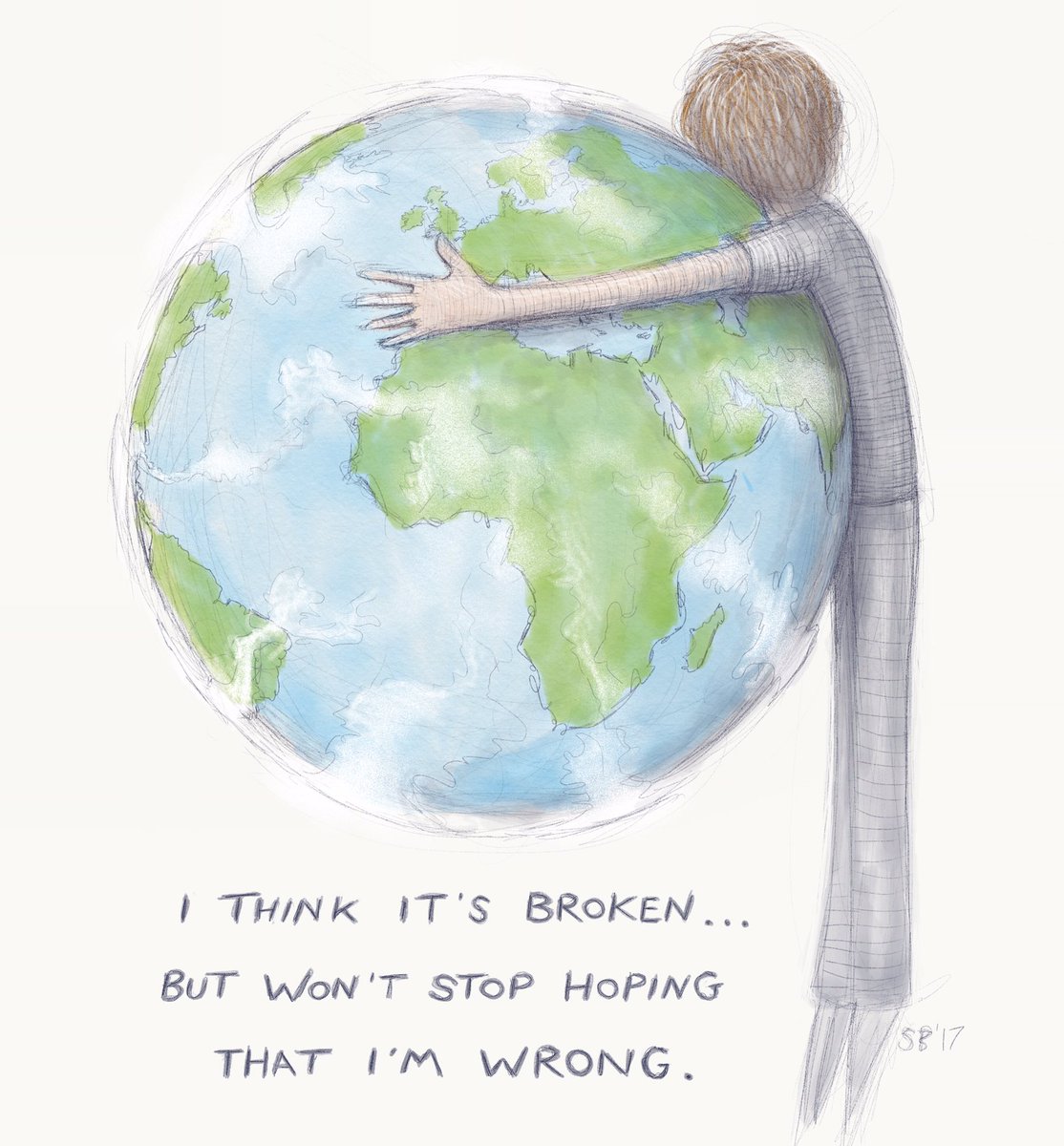SamBuntrock's tweet photo. I think it's broken ... but won't stop hoping that I'm wrong. 
#illustration #hope
https://t.co/iycGTC6012 https://t.co/mnyXiCAXc0