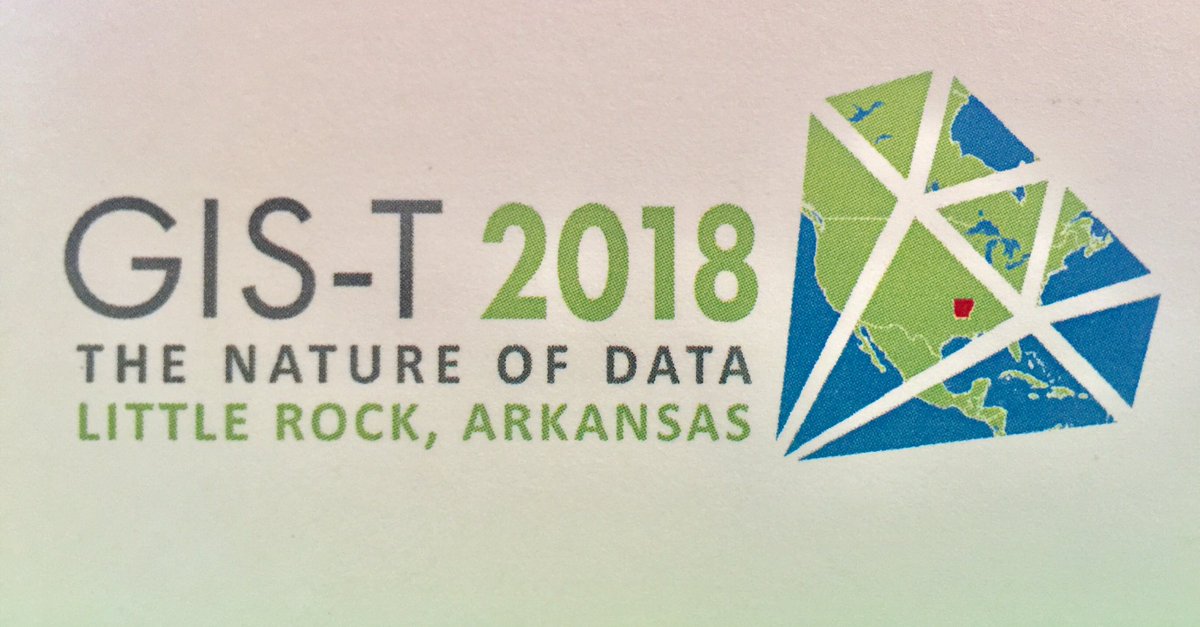 SarahBWray's tweet photo. #2018GIST #LittleRock #Arghhhkansaw @gis_t_symposium https://t.co/zSo05L96pT