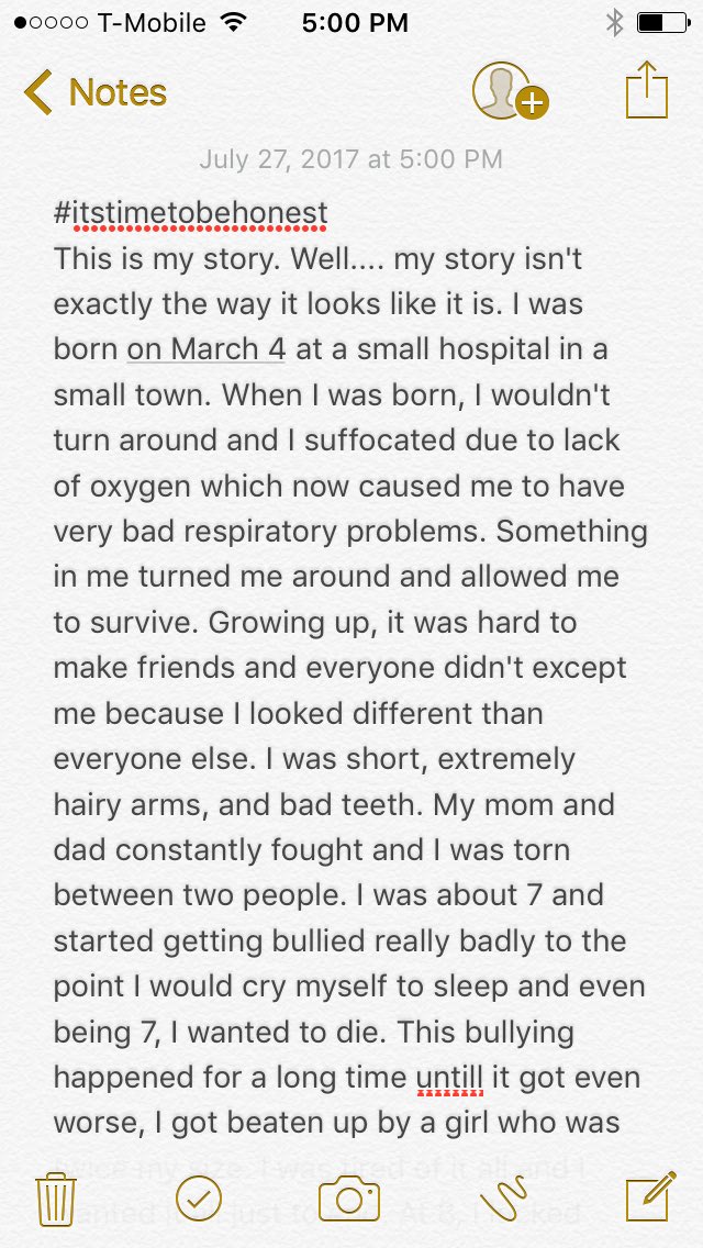 babydolan44's tweet photo. #ItsTimeToBeHonest my story. https://t.co/utAzdNstw1