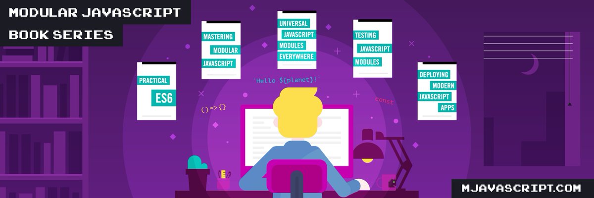 Susan_McM's tweet photo. 📢 Check out @mjavascript!
📚 5 books on #ModularJavaScript
👏 ES6, module thinking, modular design, testing, deploys
💳 https://t.co/dqxwOev2uT https://t.co/pYDjkUm21o