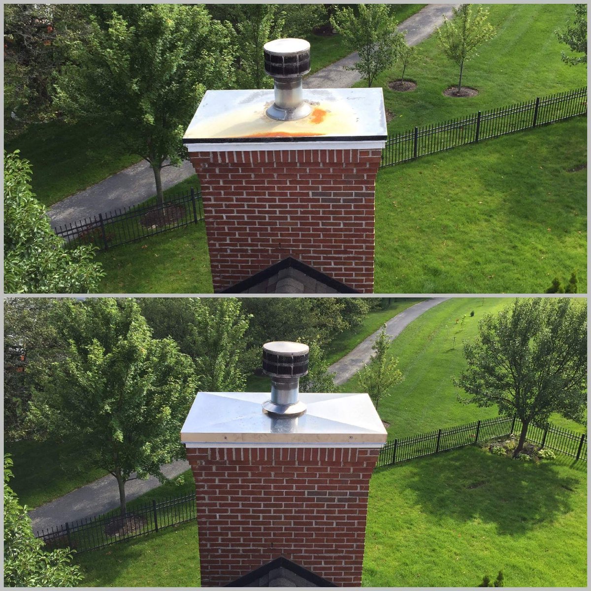 cmoutfitters's tweet photo. New chimney #ChaseCover protecting this #Carmel home. https://t.co/LCRFYY7IKc