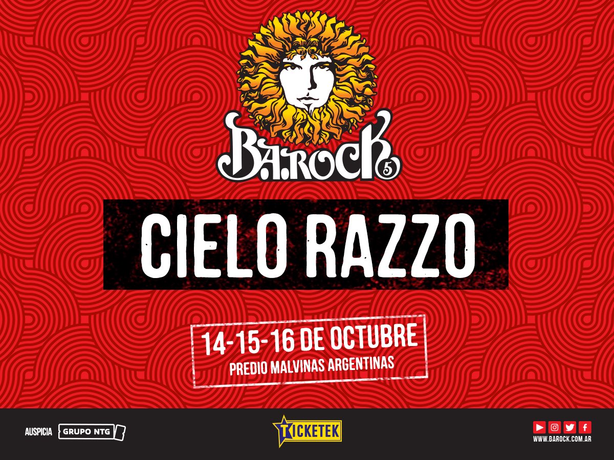 Cielo_Razzo's tweet photo. Es un placer para nosotros confirmar que estaremos presentes en la vuelta del mítico festival @barockar #espiritubarock #vuelveelbarock https://t.co/lGFSIHZWDF