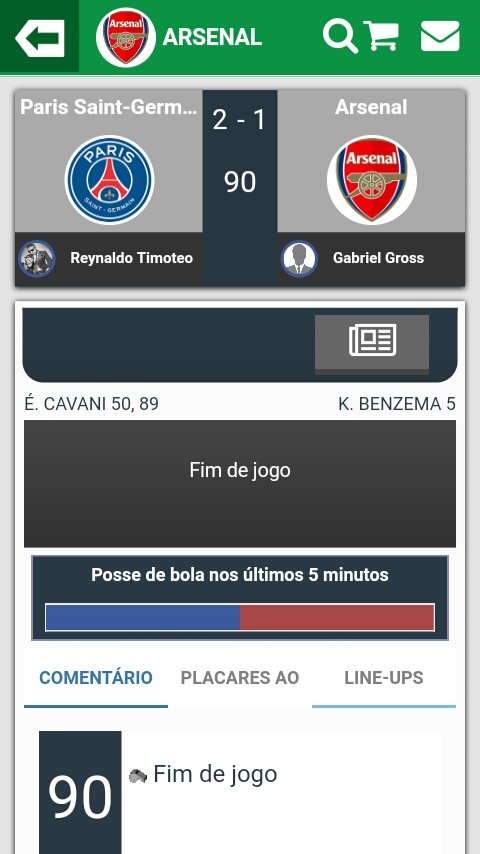 ArsenalFC_SM's tweet photo. Produzimos mais, chutamos mais, porém não fomos eficientes na hora da conclusão, resultado: derrota, e o pior tomar gols aos 89 do ST!! https://t.co/Axo4aI8GRW