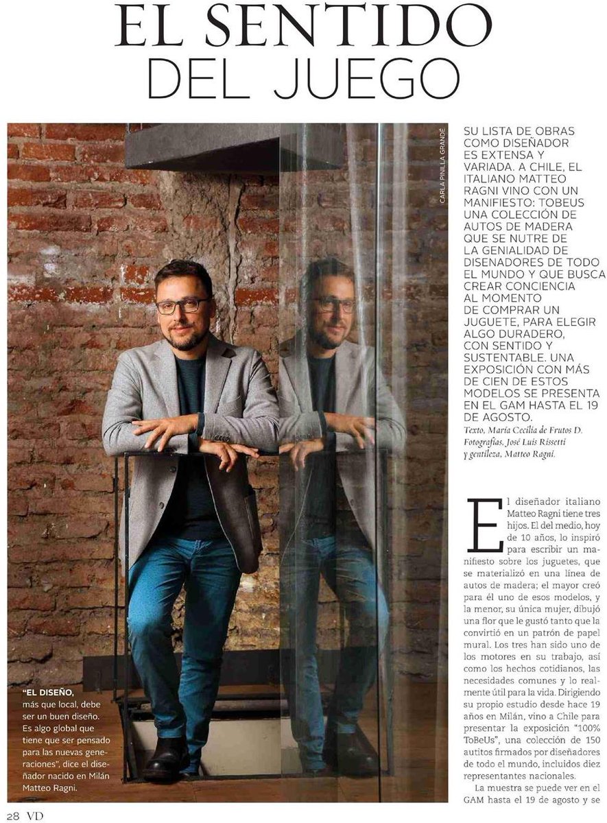 centroGAM's tweet photo. El sentido del juego. El destacado diseñador italiano Matteo Ragni cuenta en @Revista_VD todo de la expo #ToBeUs>> https://t.co/TSBkc4Goc7 https://t.co/R9qqRT0HNy