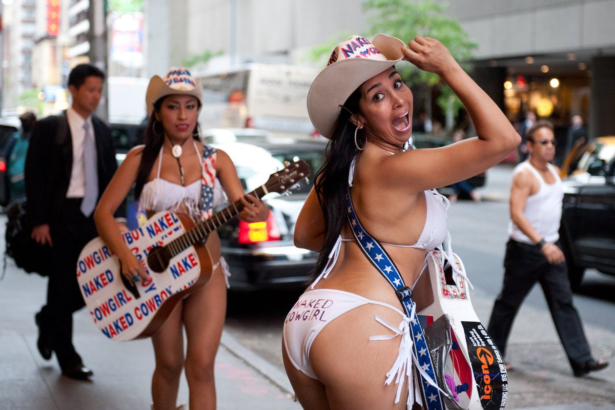 Naked CowBoy CowGirl Times Square New York #nyc #girslnude #timesquaregirln...