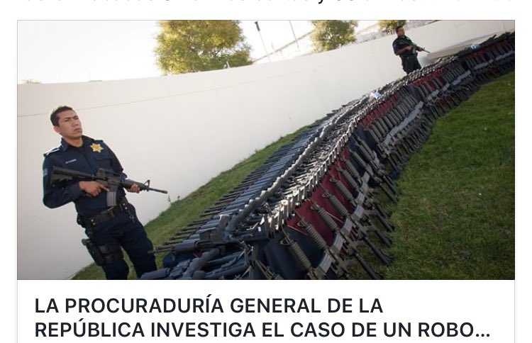 EnfoqueJarocho's tweet photo. LA PROCURADURÍA GENERAL DE LA REPÚBLICA INVESTIGA EL CASO DE UN ROBO DE ARMAS https://t.co/UYqpT14Zkp https://t.co/OsOLtIZNfo