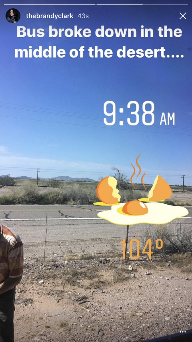 TeamBrandyClark's tweet photo. Check out @TheBrandyClark's InstaStory to see how her journey to tonight's show in Tucson Arizona is going! 🌵 ☀️ 🎶 https://t.co/zCXBhQz1Kn