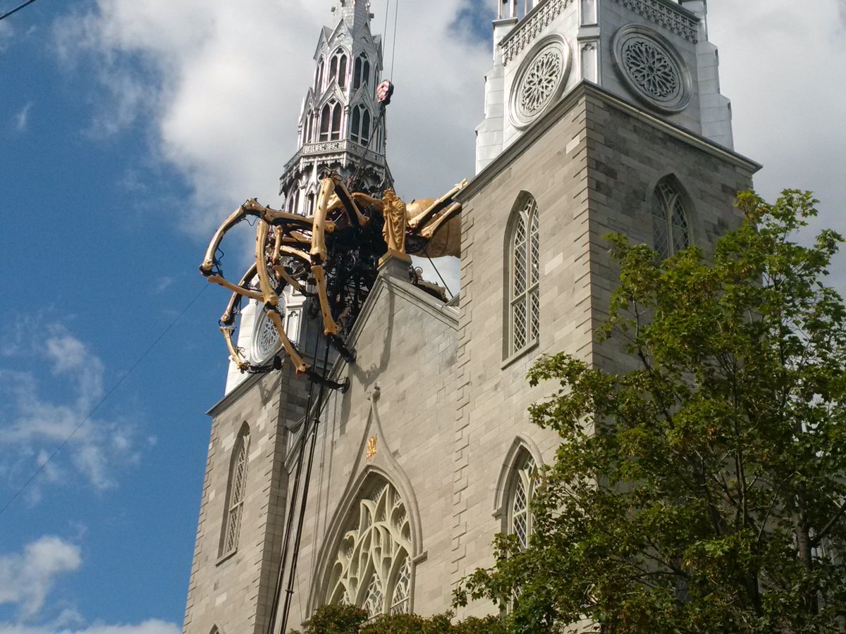 JimWatsonOttawa's tweet photo. Excited to watch La Machine tonight at 8PM.  Watch Kumo awaken  from the roof of Notre-Dame Cathedral @2017ottawa https://t.co/rhH08aXzui