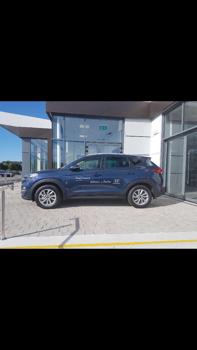 Geaney15's tweet photo. Thanks for the support Adams of Tralee! Hyundai Tucson Executive, top class! https://t.co/1K9FHVaLSs
