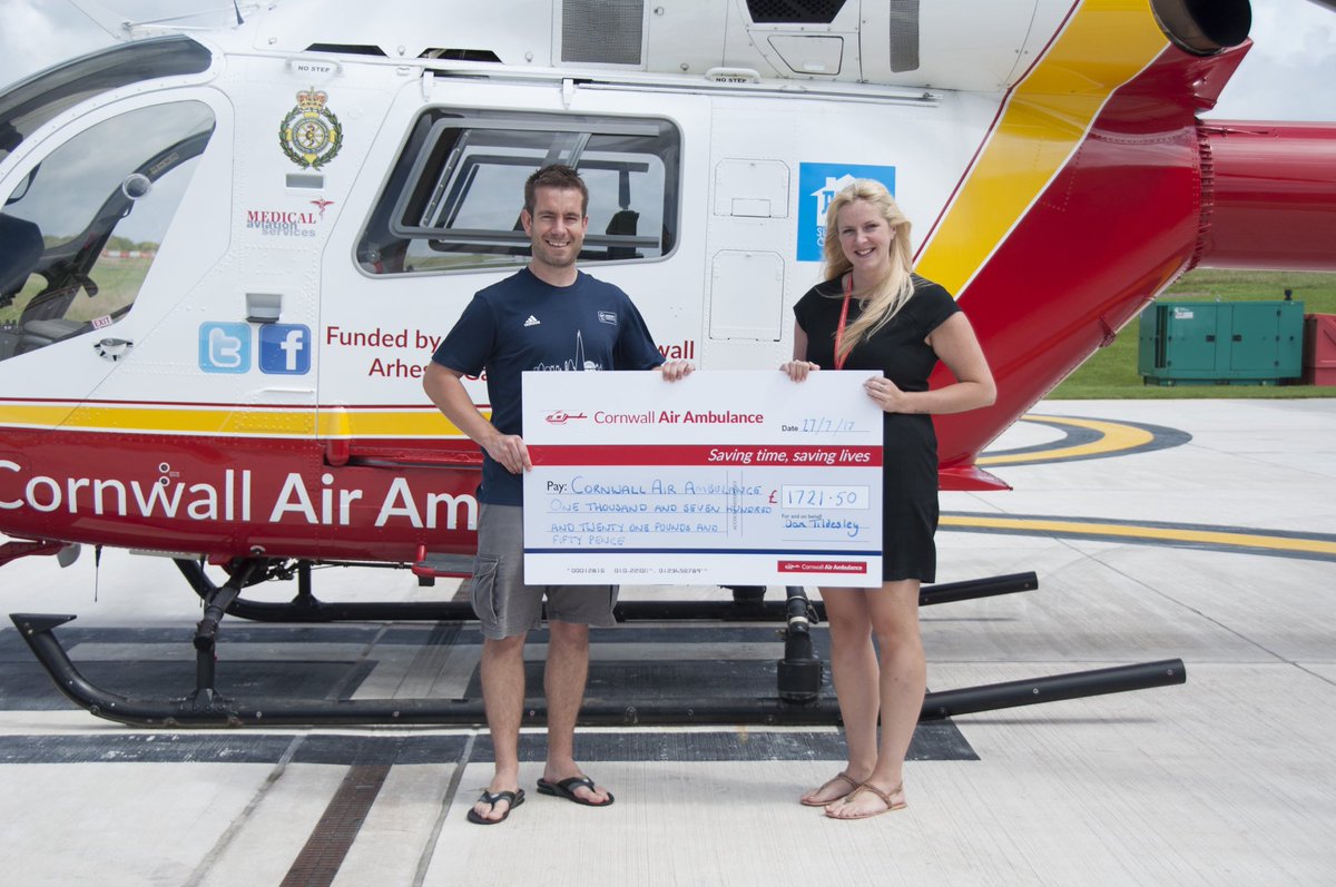 DTildesley's tweet photo. I handed over the money raised doing London Marathon to the @cornwallairamb. I raised a total of £1721.50.Big thanks to everyone who donated https://t.co/sliCE3QNzO