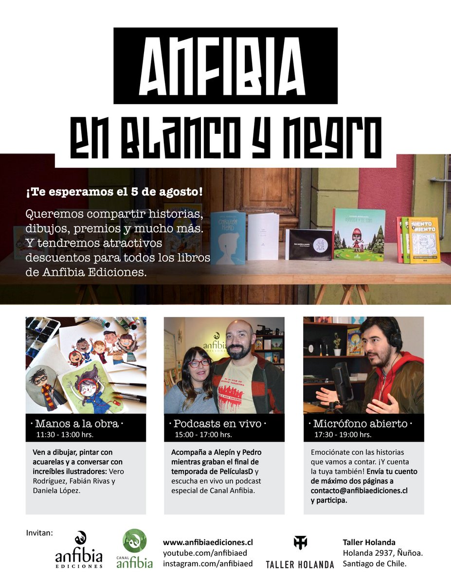 Todo sobre el #evento ANFIBIA EN BLANCO Y NEGRO en video: youtu.be/MEQ3Bgy1DVY o en podcast: bit.ly/2u2OaYY Tú eliges ;)