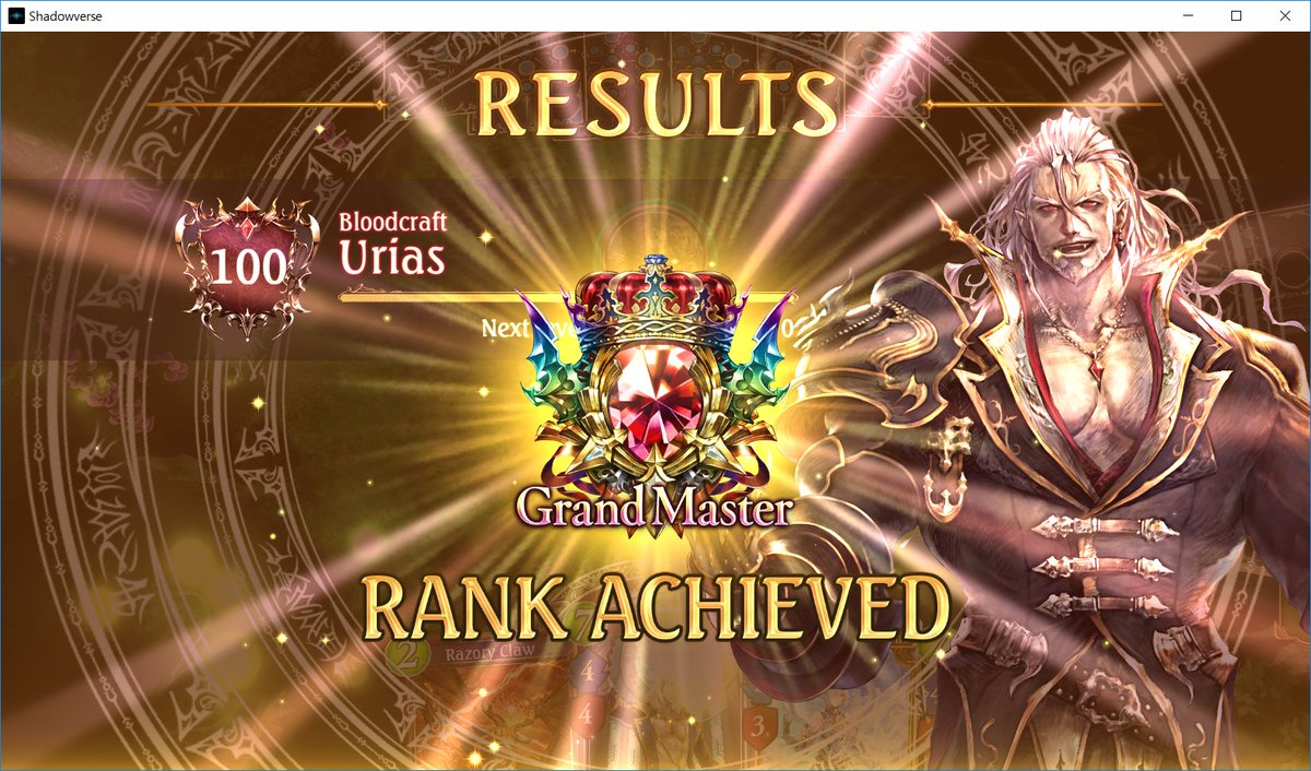 Cassia Achieved Grandmaster Rank In Shadowverse Took 4 Days Since I Achieved Master Rank
