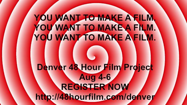REGISTER NOW - WE ARE 1 WEEK OUT from the <a href="/Denver48HFP/">Denver48HourFilmProj</a>! You're doing this, right? Space is limited. Hurry!  #Denver 48hourfilm.com/denver