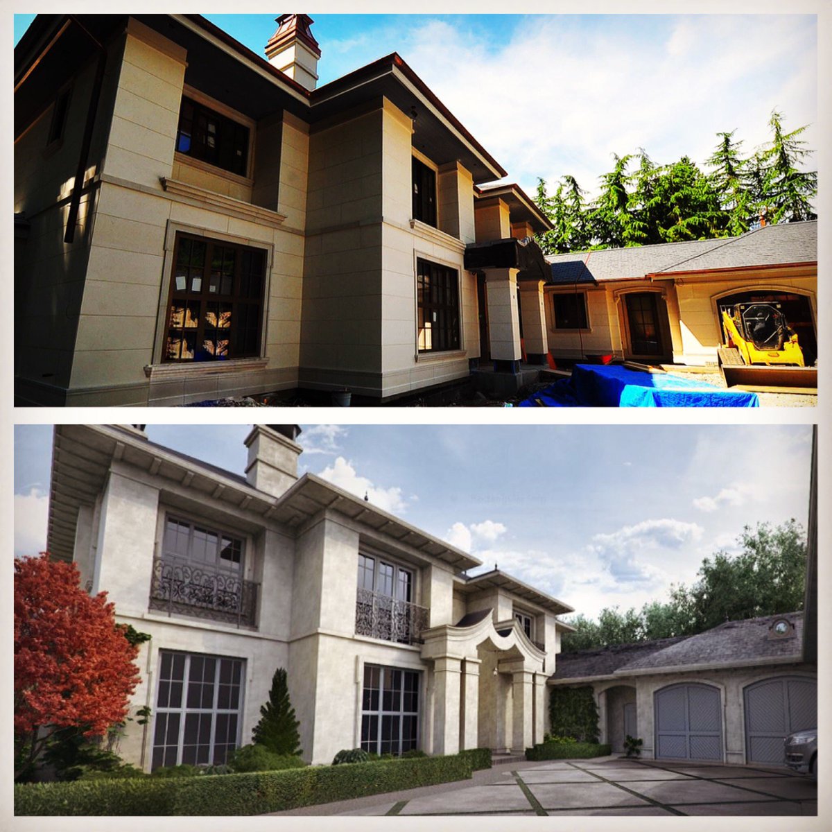 JBRconst's tweet photo. Progress at one of our #WestVan homes.
TOP: #real time
BOTTOM: #architectural #rendering https://t.co/iBhYdh9ocO