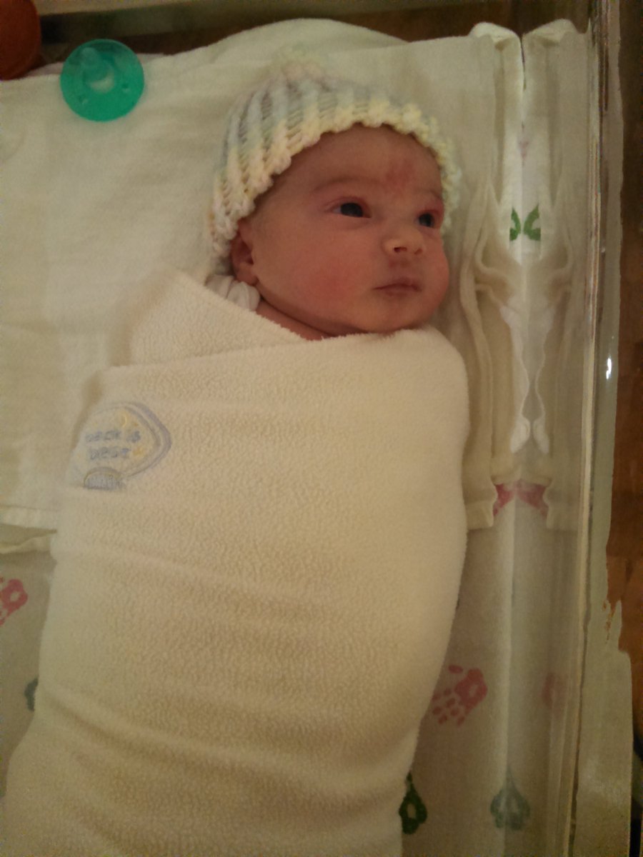 evanperrault's tweet photo. @hudsonsbay meet Hudson - born last month and named after our favorite store.  Wouldn't he look good in some HBC stripes? https://t.co/JoImULrFZo