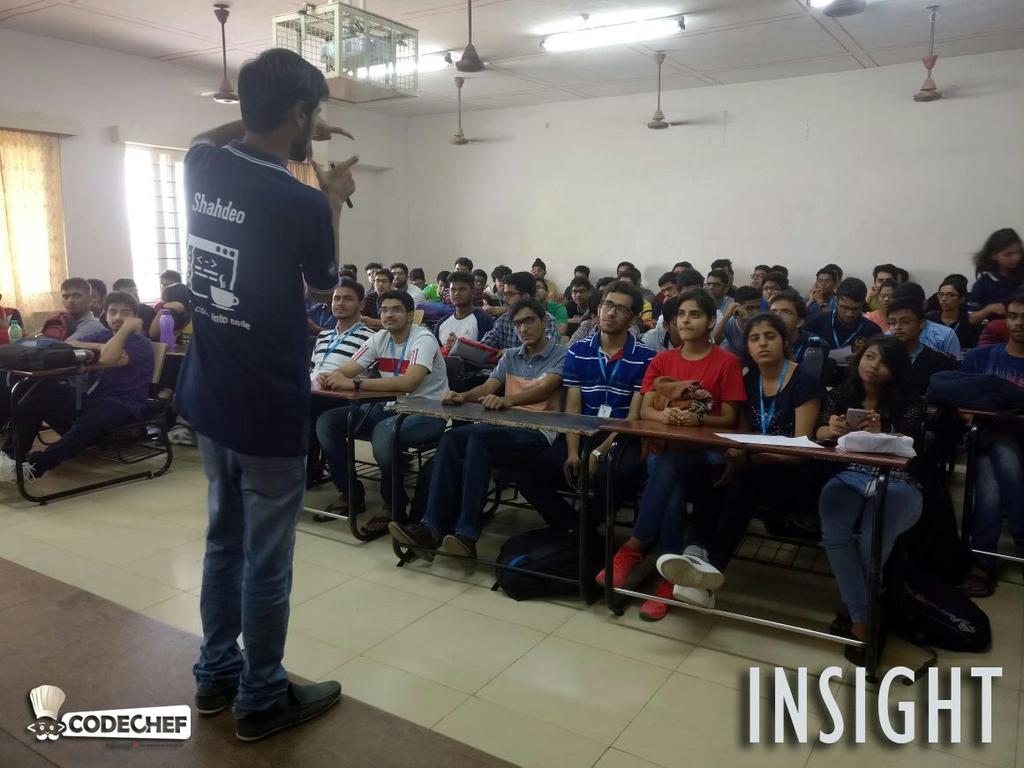 Vinit_Shahdeo's tweet image. What an overwhelming response! #INSIGHT - #Workshop by #CodeChefVIT for #Freshers2K17
Thank you everyone for listening to me.