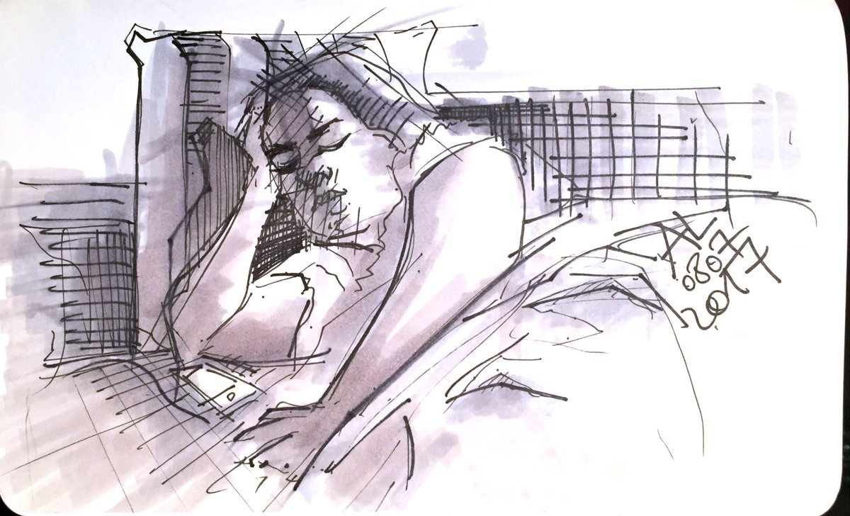 halbleerspreads's tweet photo. @Apple s #DoNotDisturb when driving feature captured by #UrbanSketchers > #usk > > > https://t.co/3Qe3BXO741