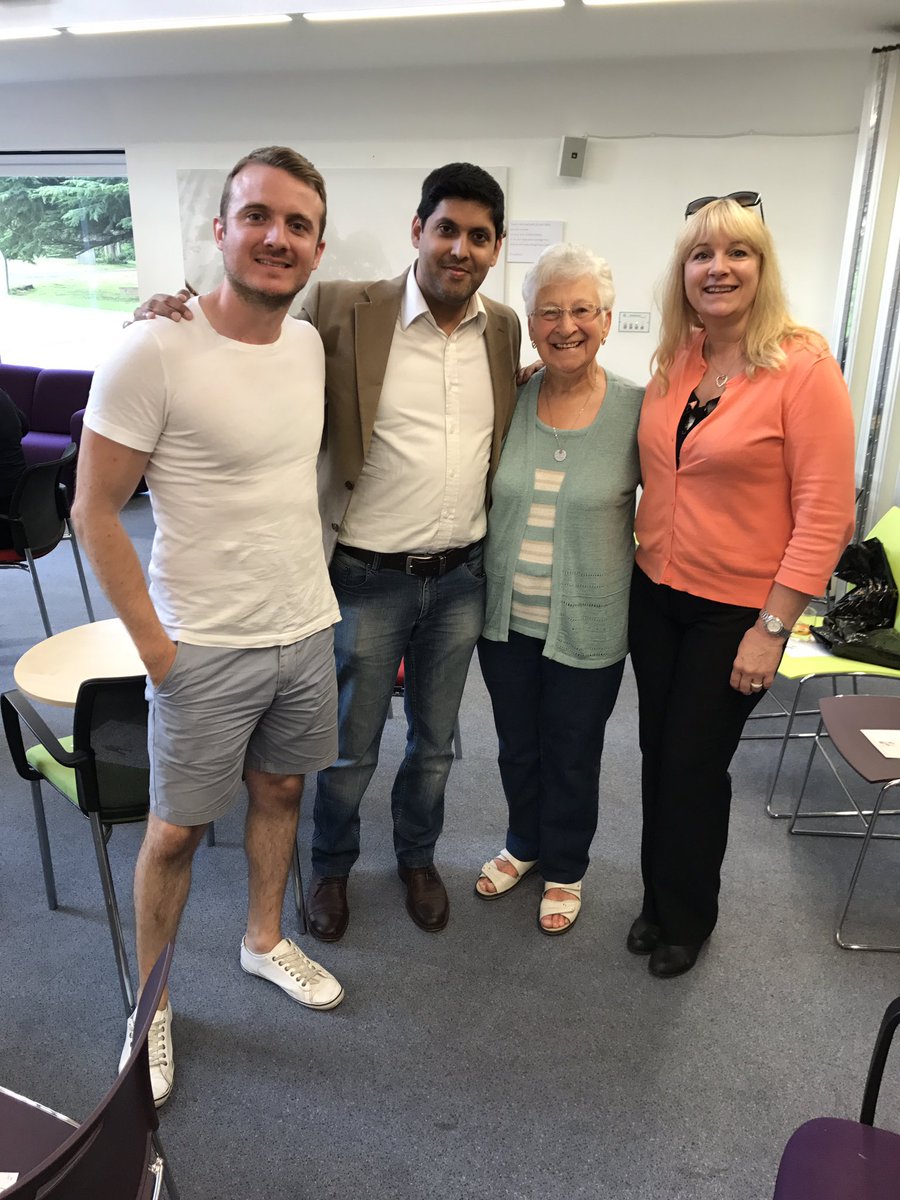 MrLukeTill's tweet photo. Here's my nan, mum and I meeting author @radiomukhers @CWBookshop tonight. They were all neighbours WAAAY before I was born 😎 https://t.co/2aaHzQtOSC