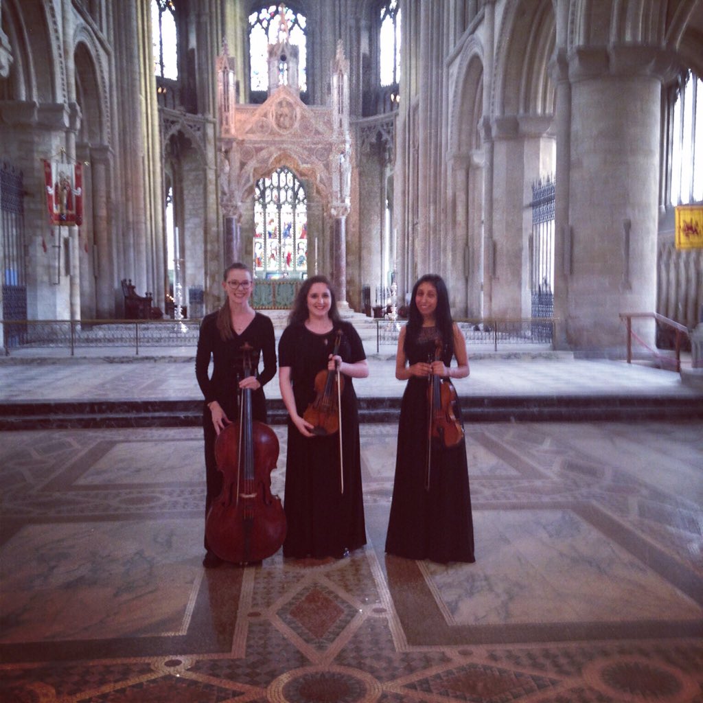CamilliQuartet's tweet photo. Loved performing at Peterborough Cathedral yesterday! Next recitals August 19th &amp; 20th at @HayOnWyeMusic @BoothsBookshop and @Madhurst1 😄 https://t.co/N0QsLPvhAH