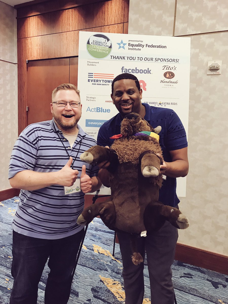 EqualityILL's tweet photo. We are fast friends w/ the @WyoEquality Bison @ the @EqualityFed Leadership Conf! Great to meet #LGBTQ leaders from across the US. #EqFed17 https://t.co/Ifl4ZatL5r