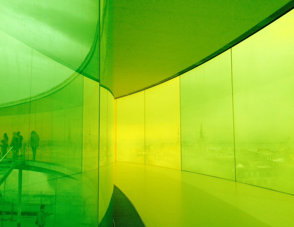 JuliaF_MH's tweet photo. It's a colourful world: Rainbow Panorama von Olafur Eliasson im ARoS in Aarhus. #top #eliasson #aarhuslove2017 https://t.co/afJ47X7LeG