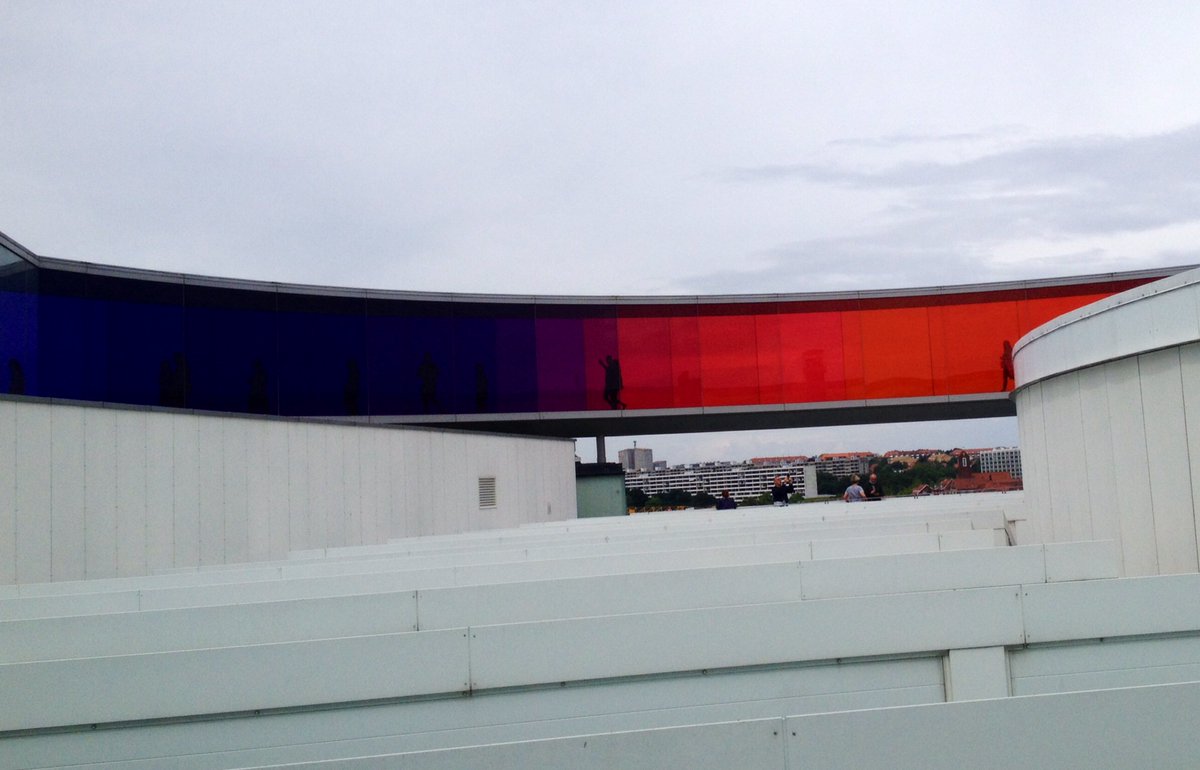 JuliaF_MH's tweet photo. It's a colourful world: Rainbow Panorama von Olafur Eliasson im ARoS in Aarhus. #top #eliasson #aarhuslove2017 https://t.co/afJ47X7LeG