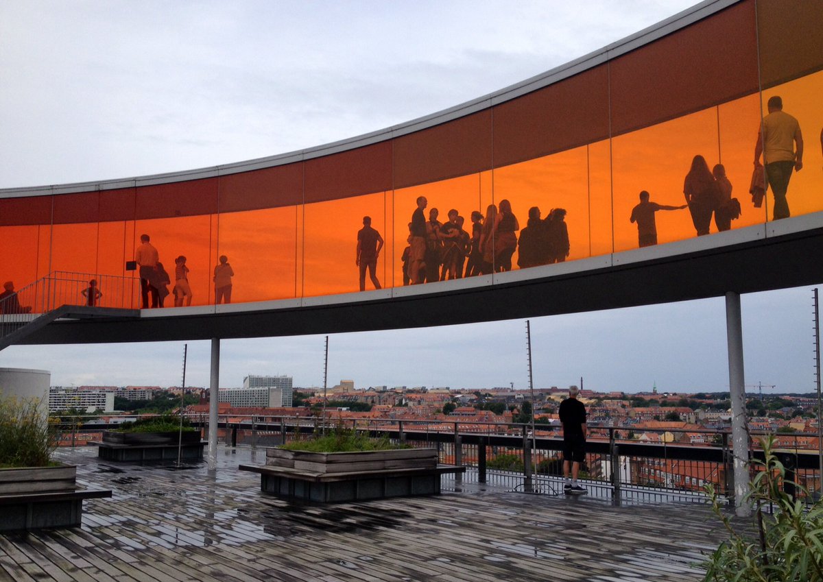 JuliaF_MH's tweet photo. It's a colourful world: Rainbow Panorama von Olafur Eliasson im ARoS in Aarhus. #top #eliasson #aarhuslove2017 https://t.co/afJ47X7LeG