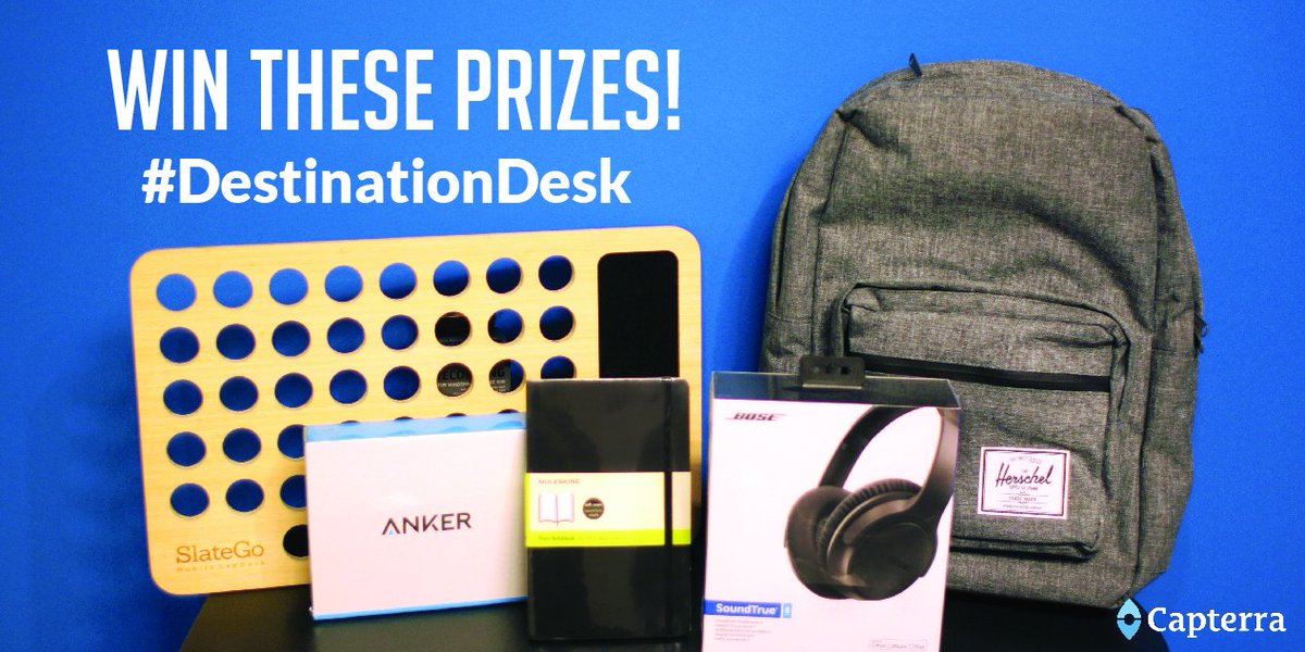 CapterraIT's tweet photo. Where's your #DestinationDesk? Enter to #win prizes for the place you're most productive: https://t.co/3OuGCNEsRj #Bose #Contest https://t.co/eNjoX7qtma