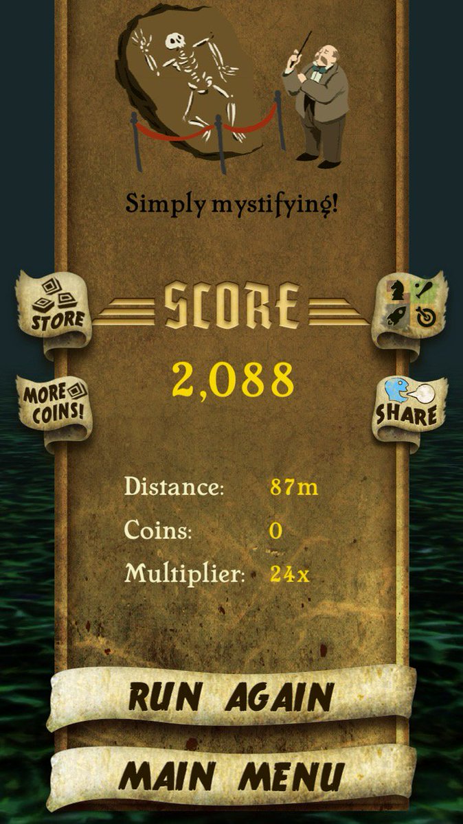 tupee4's tweet photo. I got 2,088 points while escaping from demon monkeys. Beat that! https://t.co/CvoewuE1XW #TempleRunh https://t.co/hXbAsSBcvJ