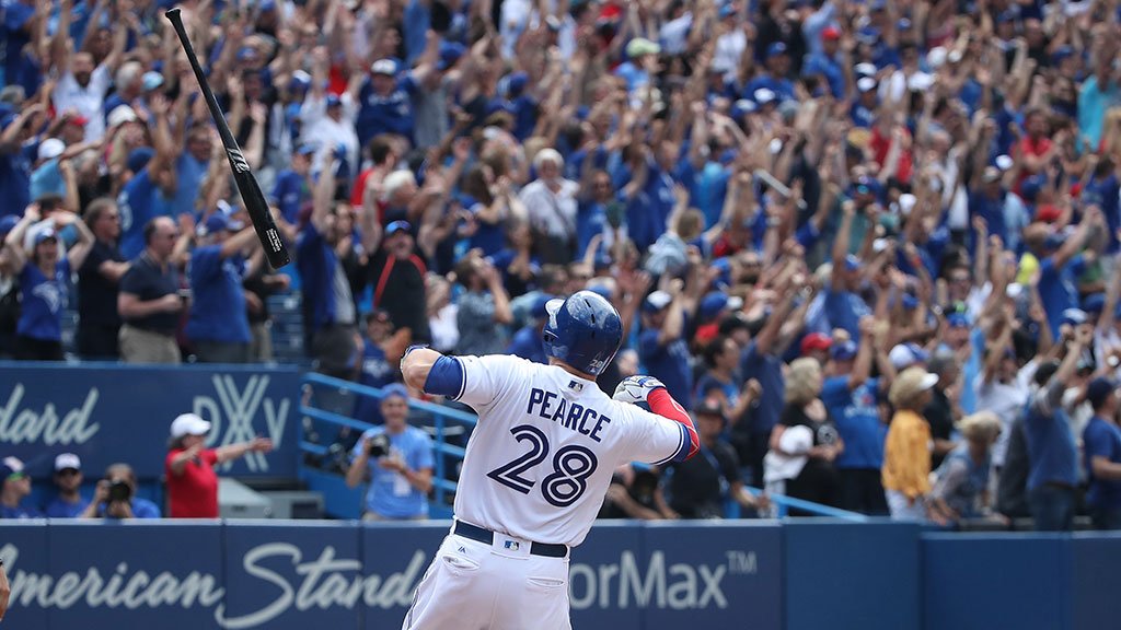 BlueJays's tweet photo. You'll always remember your first #walkoff home run. #LetsRise https://t.co/OrswWgVZOe
