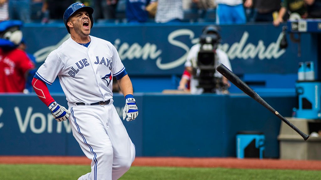 BlueJays's tweet photo. You'll always remember your first #walkoff home run. #LetsRise https://t.co/OrswWgVZOe