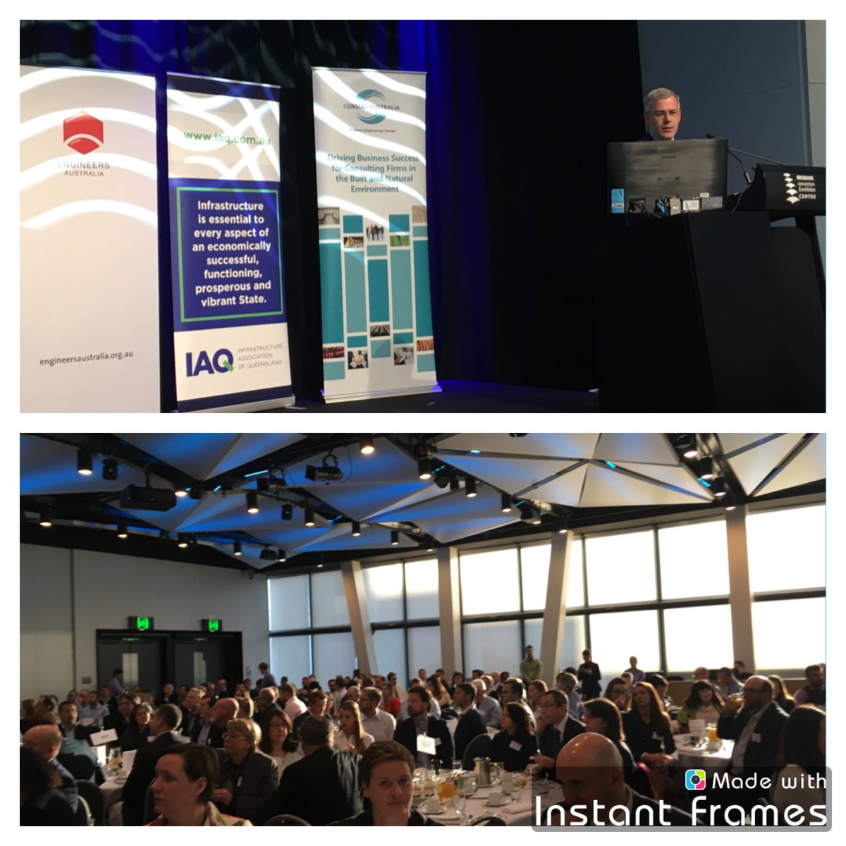 EngAustraliaQLD's tweet photo. Full house for this morning's breakfast @IAQld @ConsultAusQLD @EngAustralia #stateinfrastructureplan #CRR https://t.co/O7mtYRTnLe