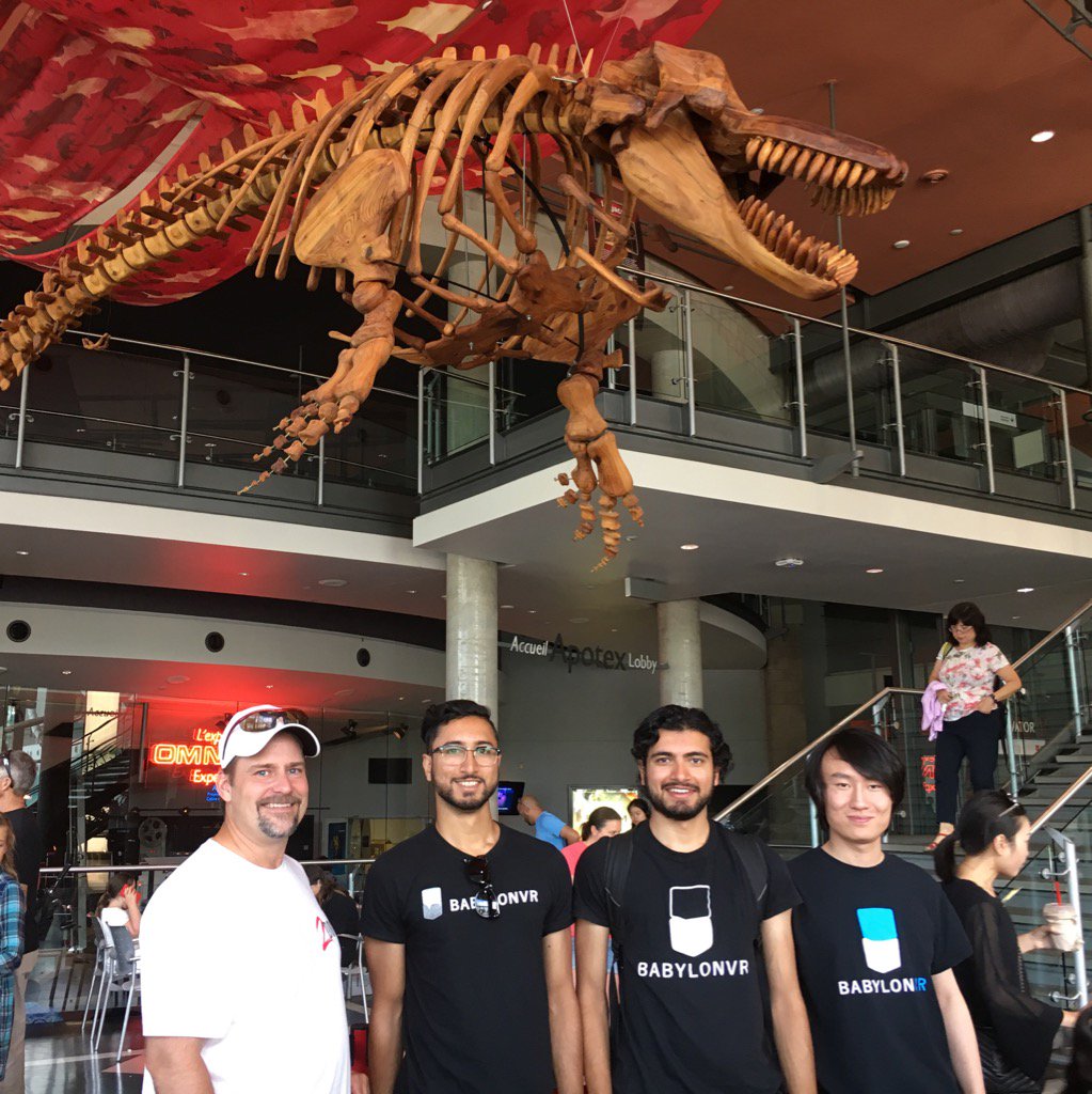 KenHallArt's tweet photo. With the team from @BabylonVR talking #LegacyAugmented @OntScienceCtr today!
#EnviroEd #Interactive #AR #PublicArt https://t.co/adBmXCmmUS