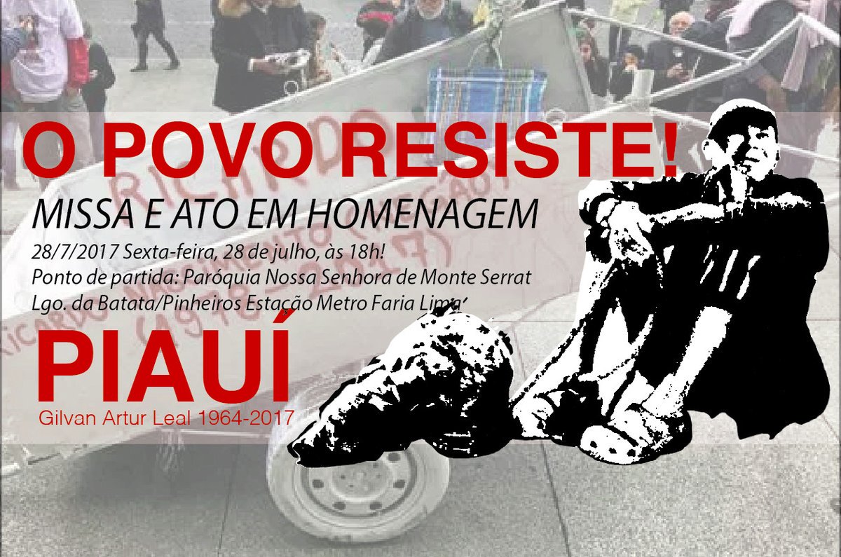 Grupodobemestar's tweet image. Ato em Memória de Piauí, morto por AVC, após assassinato do amigo RIcardo Negão pela PM. facebook.com/jornalistasliv… #PopulaçãoEmSituaçãoDeRua