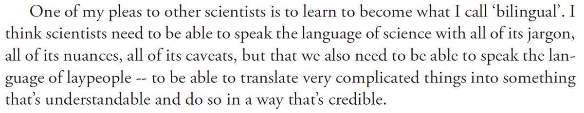 TrevorABranch's tweet photo. Plea from @JaneLubchenco: become bilingual in science jargon and also the language of laypeople
https://t.co/R5skahKV6z https://t.co/dBosiUEWiv