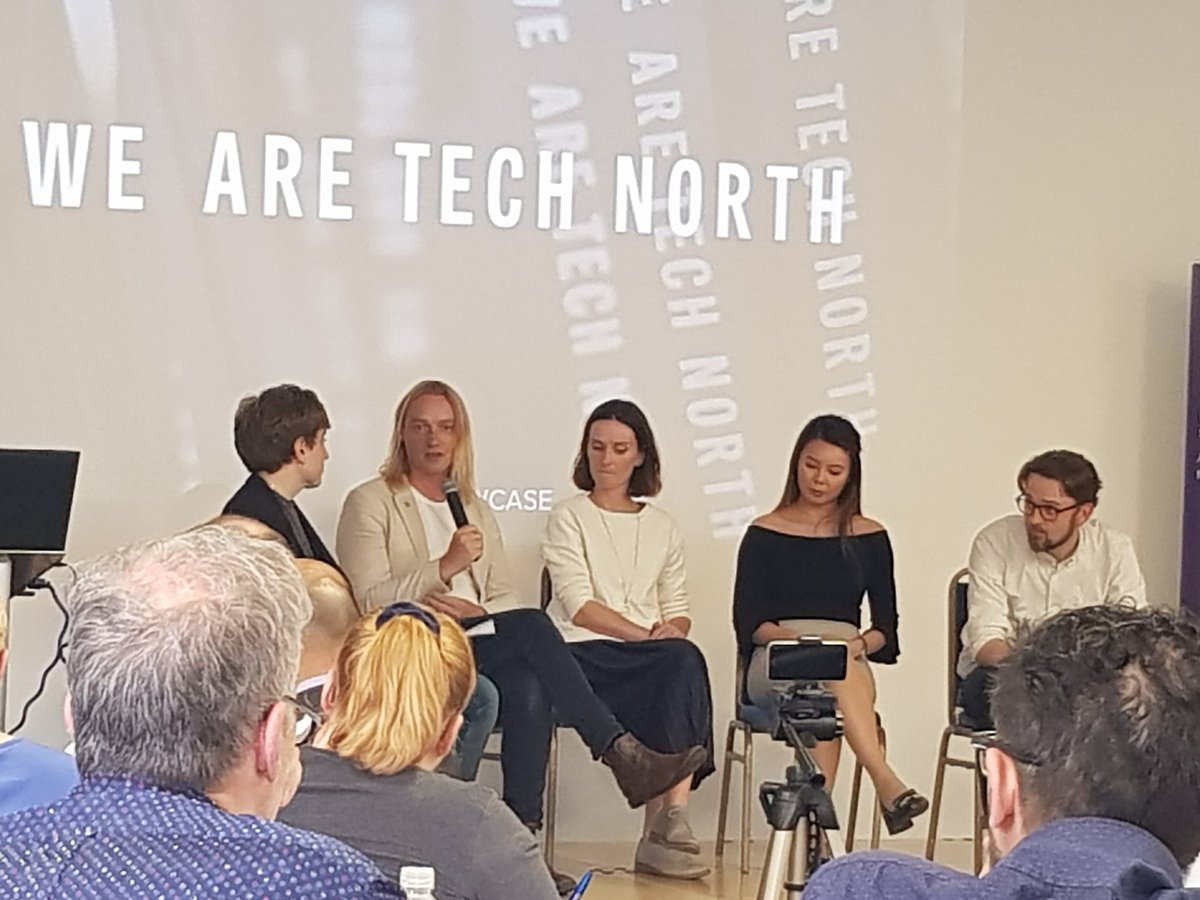SamChapman's tweet photo. Great night at #TNShowcase highlighting the growth of tech in the region. #thefloowltd are happy to be on the panel showcasing #sheffieldis https://t.co/40dnw284mD