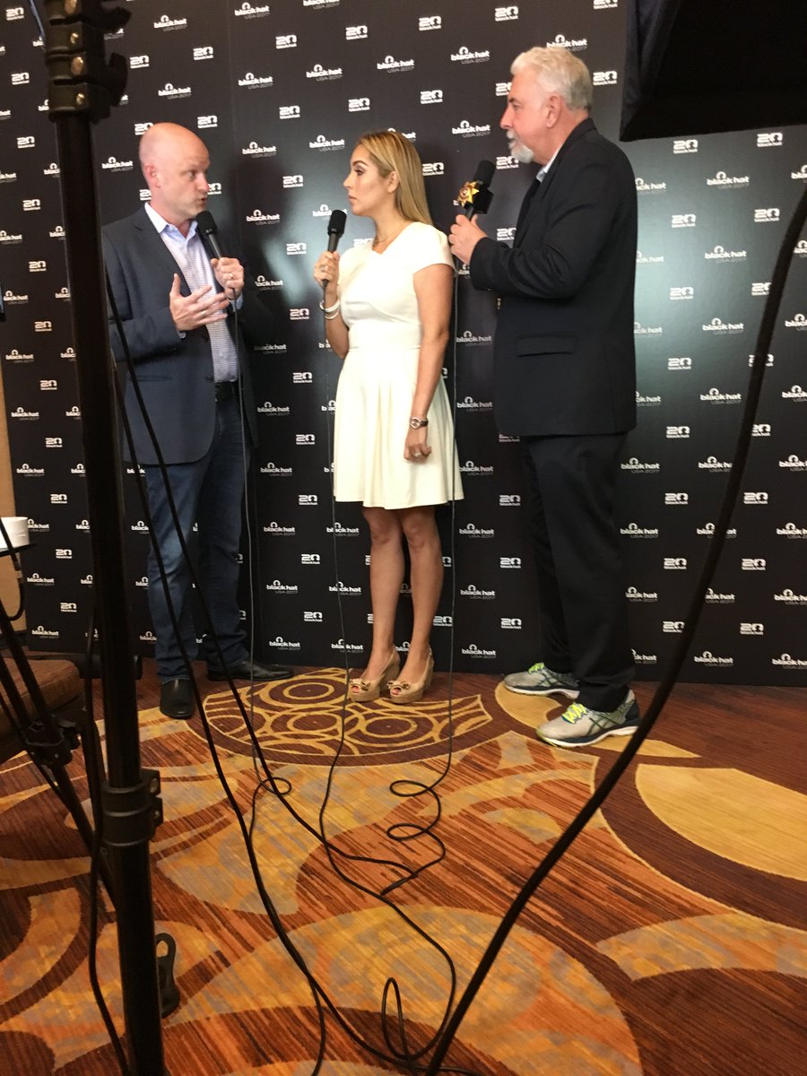 Busy day at #BHUSA - earlier today our Simon West appeared on Security Guy TV with @chuckharold