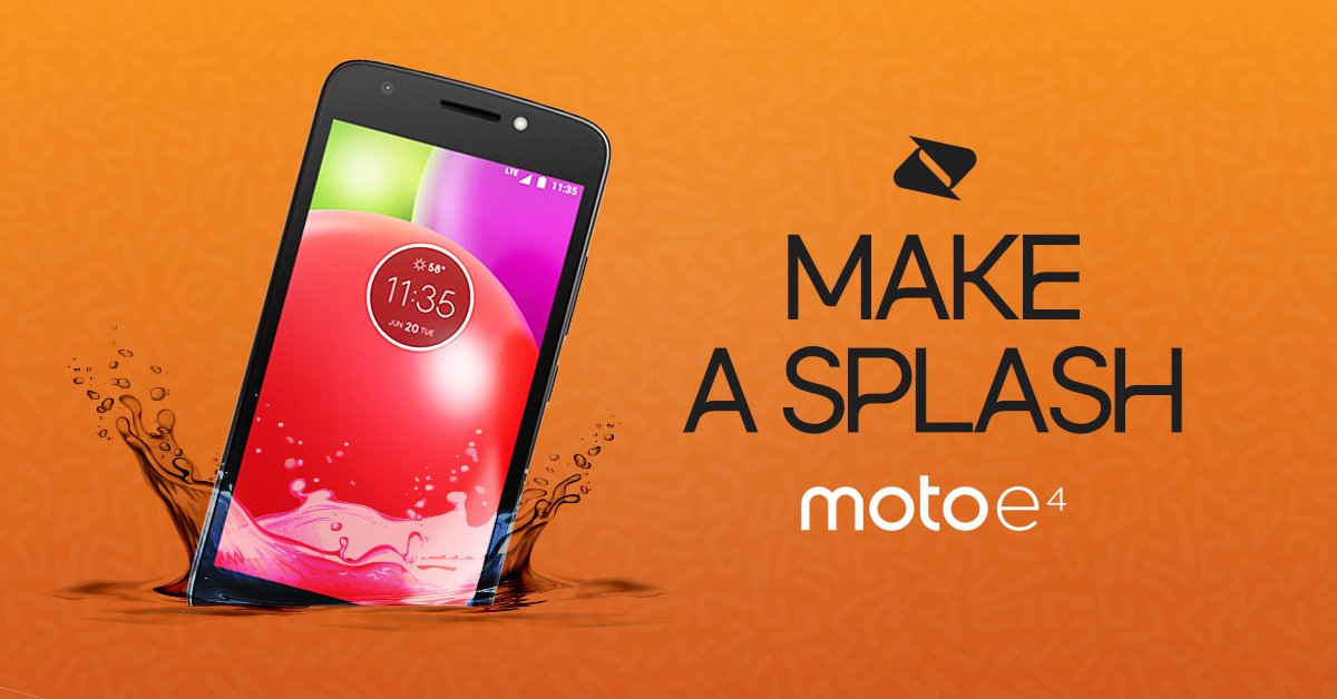 boostmobile's tweet photo. El nuevo Moto E4 con splashproof protection. Ideal para snapear antes, durante y después de tu dive. Llévatelo ya. https://t.co/icOEzhxpzU https://t.co/50nP8OPBYs