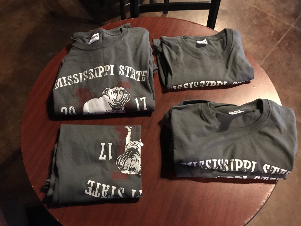 alumnidawg's tweet photo. Setting up #SendOff17 Party t-shirts for the Marshall-Benton @MSStateAlumni Chapter event tonight in Holly Springs, MS! #WeRingTrue https://t.co/TBQLe3Ew4f