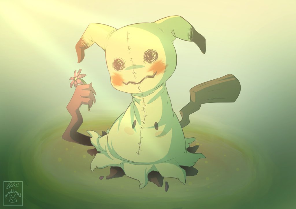 He got the flower!#fanart #pokemon #pokemonfanart #mimikyu #mimikkyu #pokem...