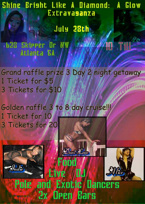 If you in the Atlanta tomorrow I'll be having a glow party!! Come turn up with t the kid https://t.c<a href="/tag/newprofilepic"class="tags"><span>#newprofilepic</span></a>
