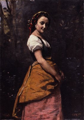 Artizonmuseumjp フランスの画家カミーユ コローはイタリア を3度訪れました コローの 森の中の若い女 1865年 は イタリアの農婦を題材としています イタリアはフランスの画家たちにとって憧れの土地でした K K ブリヂストン美術館 オランジュ
