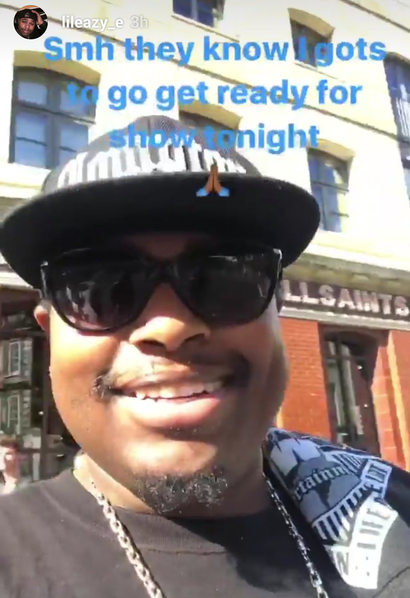 BlackFinnGypsy's tweet photo. It rained earlier&sun came out4 #ThePrince ❤ #LilEazyE lileazy_e #instagram w @DJYELLAOFNWA &PlayboyT #Show #O2Academy2 #Islington July27/17 https://t.co/FG4PJFEk9x