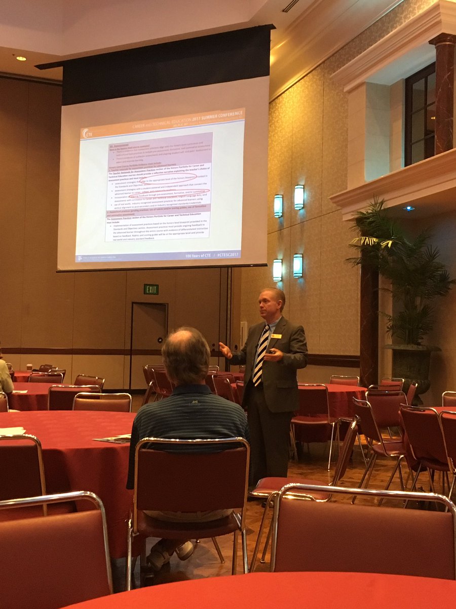 HickoryCte's tweet photo. Always a pleasure to attend a session led by Marty Tobey. Lucky to have such knowledge and talent in NC CTE! #ctesc17 #ctesc2017 https://t.co/XST5Vqgwwj