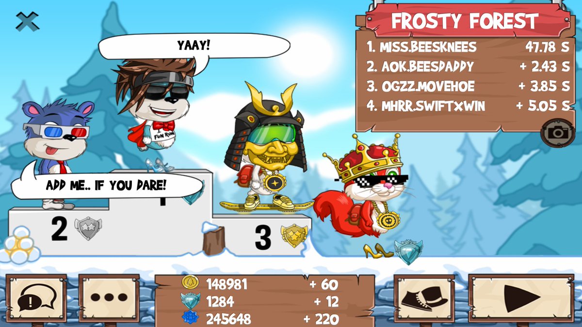 Thebeeskneesaok's tweet photo. All those guys just got washed #funrun2 #Beesdaddy #MoVeH0e #SwiftxWin https://t.co/P8Q8RQG6mC