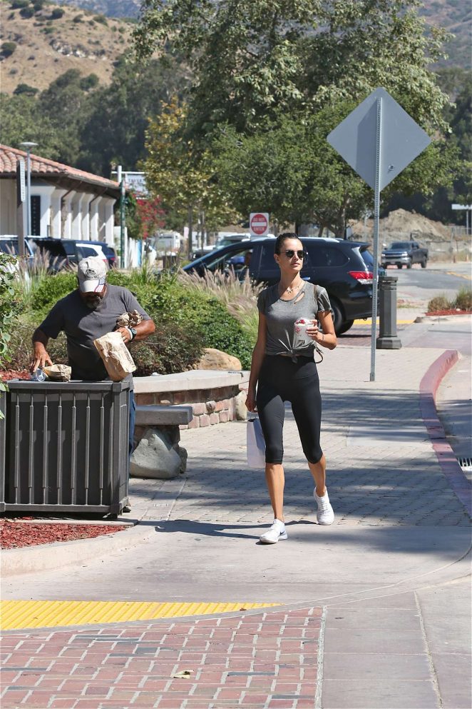 Alessandra Ambrosio in Leggings out in Malibu July 26, 2017