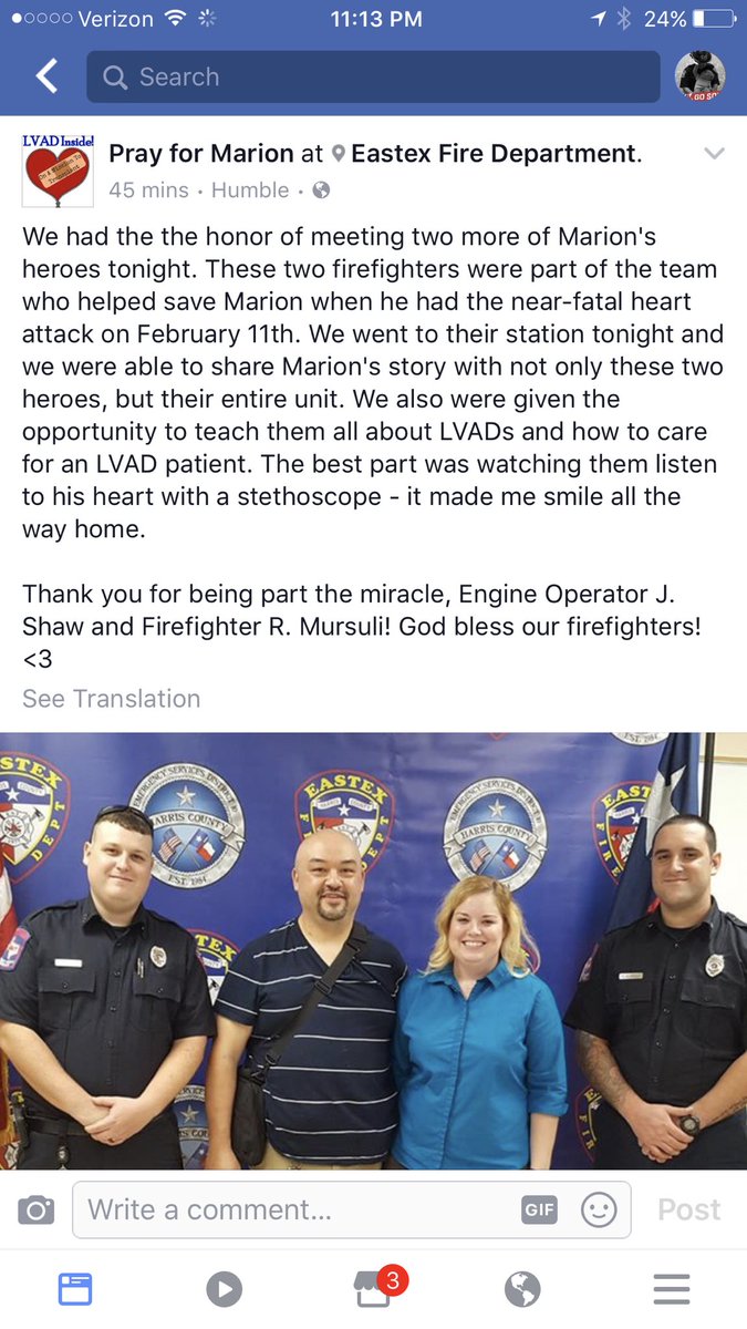 firenadohtx's tweet photo. It's amazing to see a successful CPR, even more amazing to see a man who was dead make a full recovery. #StayFire #DreamJob #FireDawgs https://t.co/xuKrHAqcNy